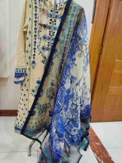 sapphire embroidred lawn