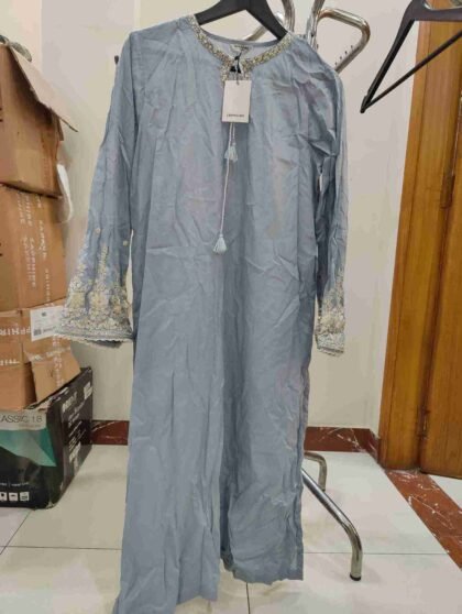 sapphire embroidred lawn shirt