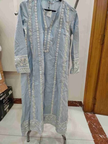 sapphire embroidred lawn frock