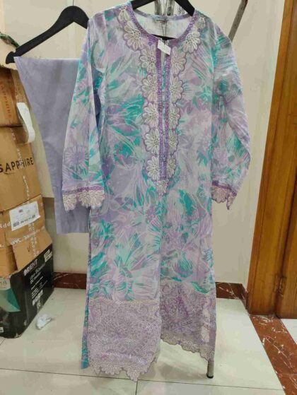 sapphire embroidred lawn